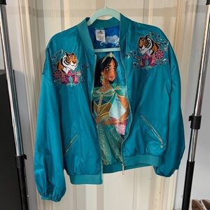 Disney Teal Jacket with Princess Jasmine and Tiger Embroidery